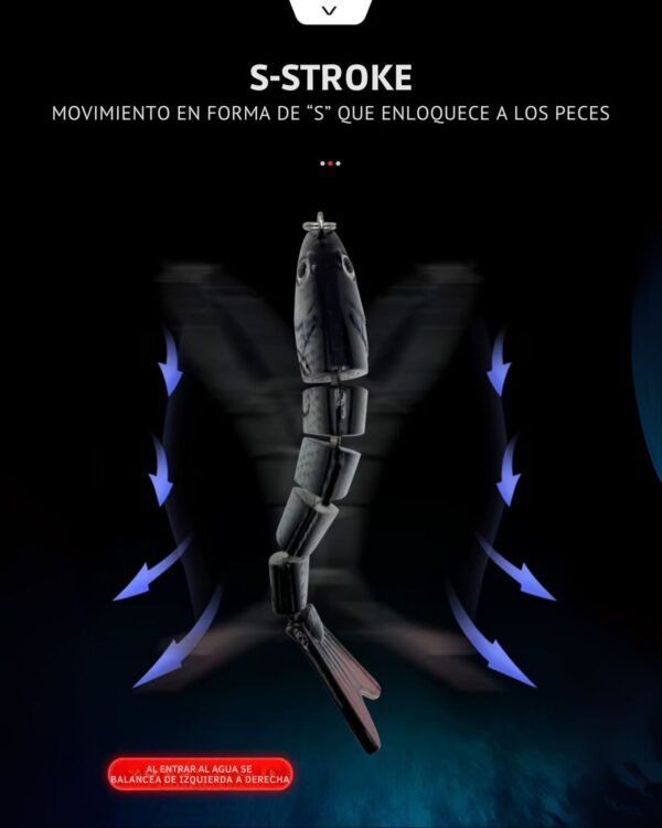 Kit De 5 Señuelos Articulados De Pesca 6 Segmentos, Realista - Image 4